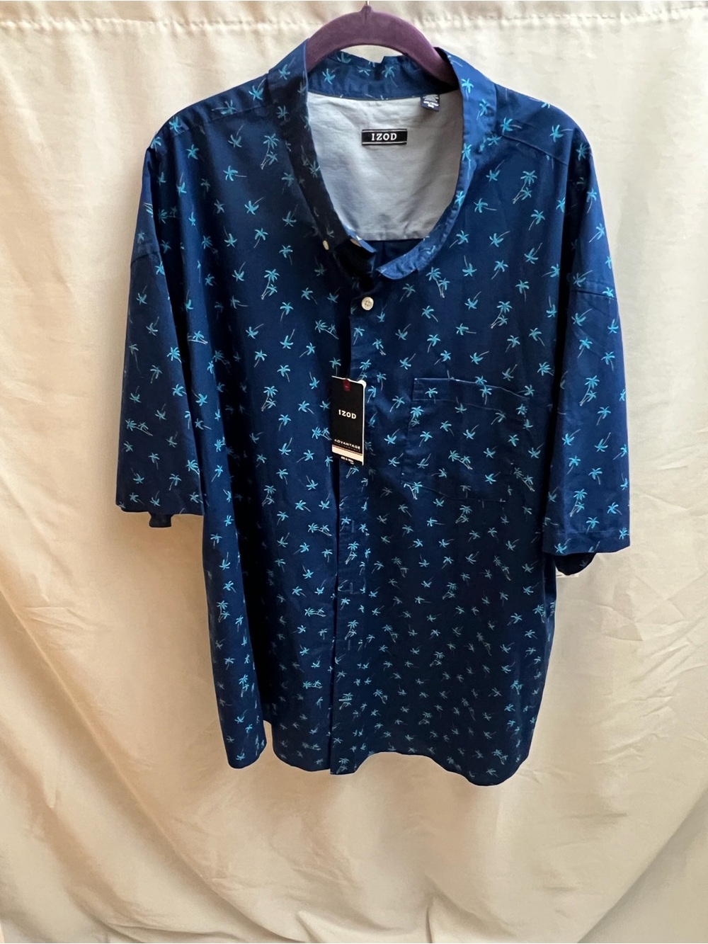 IZOD Advantage Men’s 3XL Big & Tall Palm Tree Button Down Shirt NWT